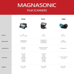 Magnasonic 24MP Film Scanner – Converts 35mm, 126, 110, Super 8 Slides