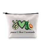 JXGZSO Hello Avocado Gift Avocado Lover Gift Peace Love Avocado Makeup Zipper Pouch Avocado Coin Purse