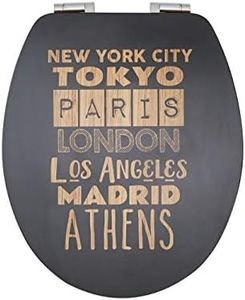 Wirquin 20723078 Abattant WC avec frein de chute Diplomat 100% FSC, top fix, déclipsable, tokyo