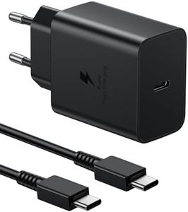 VNOOK Caricabatterie USB C 45W Compatibile per Samsung Galaxy S24 Caricatore con 2M Cavo Alimentatore Ricarica Rapida Type C per S23/S22/S21 Ultra/Plus/S20/S20+/Note 20/10/9/A73/A53 Presa Carica Spina
