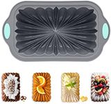 Chicrinum Silicone Bread Loaf Pan, Non-Stick Food Grade Silicone Baking Mold, Meatloaf Pan with Metal Reinforced Frame More Strength