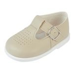 EARLY DAYS Baypods, Toddler Shoes with Hard Sole, Baby Boys & Girls First Walking Shoes with Anti-Slip Sole, First Walkers, Biscuit, 4 UK Child