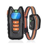 Dog Training Collar with Remote, Sound & Vibration Training Modes, USB Rechargeable IP67 Waterproof, 1000FT Remote Range, Remote Anti Bark Collar for Small Medium Large Dogs