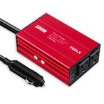 YSOLX 300W Car Power Inverter DC 12V to 110V AC, Car Plug Adapter Outlet with 4.2A Dual USB and 2 AC Outlet, Car Charger for Laptop Computer