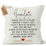 Kies CROWNLY CRYSTAL® (Double-Sided) Cushion Covers 18x18 Inch Gifts for Grandma Birthday Popular Cushion Cover Gifts Pillow 45 x 45 cm Grandma Birthday Gifts for Women (Grandma)