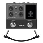 Valeton Looper Pedal Dual Track Stereo Looper for Guitar, Bass, Keyboard, Vocals Drum Machine 99 Project Storage Spaces Software Support VLP-200