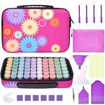 MoeeBtee Diamond Painting Storage Containers, 60 Slots Diamond Painting Accessories and Tools, Diamond Art Storage Containers and Organizer Case - Sunflower