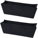 Non-Woven Fabric Plant Grow Bags Replacement Coco Liner 30 inch Window Basket,Trough Shaped Wall and Deck Mounted Planters Pack of 2