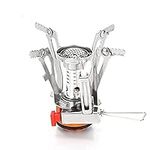 MEETOZ Portable Camp Stove, Ultralight Wind Resistant Camping Stove, Small Mini Hiking Camping Stove with Piezo Ignition for Backpacking, Hiking, Riding, Mountaineering, Camping