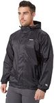 Peter Storm Men's Packable Waterproof Jacket with 2 Zipped Hand Pockets and Adjustable Hood, Pac A Mac, Rain Coat, Cagoule (UK, Alpha, L, Regular, Regular, Black)