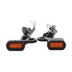 Dreamseek Motorcycle 1 Pair LED Turn Signal Indicator Light Blinker for Harley Sportster XL 2004-2021 Mini Front Lamp (Amber Lens)