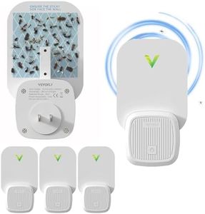 VEYOFLY Fly Trap Indoor, Fruit Fly Traps for Indoors, (4 Device + 12 Refills) Gnat Traps for House Indoor, Fly Catcher Indoor, Plug in Light Flying Insect Trap, Bug Light Killer, Fly Trap