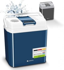 Juskys glacière électrique 24 litres 12 V / 230 V pour Voiture, Camion, Camping-Car,- Mini réfrigérateur Froid et Chaud - glacière thermoélectrique - Bleu