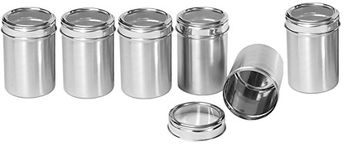 Dynore Stainless Steel Canister Set of 6, Steel Container- Capacity 1.5 L Each