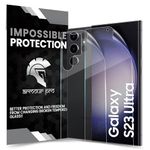 ArmourPro Screen Protector for Samsung Galaxy S23 Ultra | Crystal Clear Front and Back Nano Fiber Unbreakable Membrane Protection, Case Friendly Full Edge to Edge Screen Coverage & Installation Kit