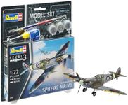 Revell RV63897 63897 Supermarine Spitfire Mk. Vb 1:72 Gift Set with Glue, Paintbrush & Paints Model kit, Multi Colour