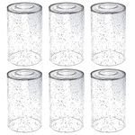 6-Pack Seeded Glass Lamp Shade Replacements, 5.9in Height, 3.9in Diameter, 1.7in Fitter, Cylinder Bubble Glass Shade Covers, Seeded Glass Globe for Light Fixtures Chandelier Wall Sconce