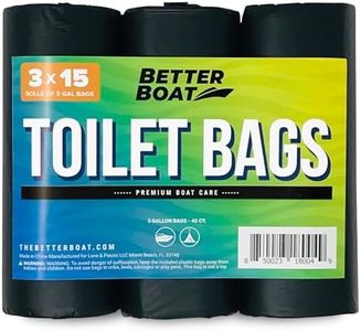 45 Toilet Bags for Portable Potty Bags for Portable Toilet Camping Boating Outdoors & Car Compost Biodegradable Portable Toilet Bags for 5 Gallon Bucket Toilet Seat Poop Bags 5 Gal Human Waste Bag
