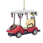 Golf Cart with Wreath Ornament D3444 New