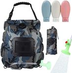 Camping Shower Bag Portable Shower for Camping Heated Solar Shower Bag 5 .2Gallons/20 Liters Hot Water 45 Degrees Celsius Switchable Shower Head for Outdoor Travel Hiking Camping Beach Swimming