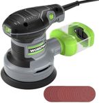 WORKPRO Orbital Sander with 20Pcs Sandpapers, 300W 125mm Random Orbit Sander, 6 Variable Speed 13000 RPM, Electric Sanding Machine with Dust Collection Box, for Sanding, Polishing, Woodworking