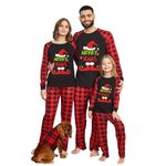 Manooby Family Christmas Pajamas Matching Sets,Couple Xmas PJs,Holiday Sleepwear for Women,07(D)-red,M