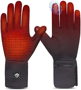 SAVIOR HEAT Heated Glove Liners for Men Women, Rechargeable Battery Electric Heated Gloves, Winter Warm Glove Liners, Thin Gloves Riding Ski Snowboarding Hiking Cycling Hand Warmers