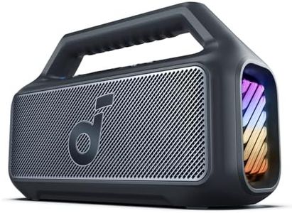 Soundcore Enceinte Bluetooth puissante Boom 2, Son de 80 W avec Caisson de Basse et BassUp 2.0, 24h, IPX7, USB-C, Bluetooth 5.3, Enceinte Portable, Le Camping, la Plage et Le Jardin
