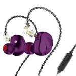 FEDAI TRN VX in Ear Earphone, 1DD+6BA Hybrid Driver 10mm Dual-Magnet DD HiFi in-Ear Earphones,Hybrid Driver HiFi in Ear Monitor with Magnesium Alloy Housing 0.75mm 2 Pin Cable (with Mic, VX Black) …