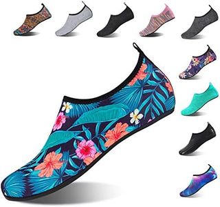 HMIYA Aqua Socks Beach Water Shoes Barefoot Yoga Socks Quick-Dry Surf Swim Shoes for Women Men (Forest, 38/39EU)