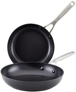 KitchenAid Hard-Anodized Induction Nonstick Frying Pan Set, 2-Piece, Matte Black
