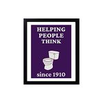 Hola Homes! Funny Quote Wall Frame with Poster, Bathroom Washroom Toilet Quotes, Helping People Think, Funny Poster, Quirky Gift, Quirky Wall Decor, Size - 8 x 10 Inch