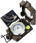 Posinly Military Compass for Hiking, Survival Compass with Inclinometer, Sighting, Optic, Waterproof Compass for Camping, Scouting, Activities Boating