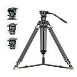 SmallRig AD-Pro8 FreeBlazer Counterbalance Carbon Fiber Video Tripod Kit, 77" Video Tripod with 6-Step Counterbalance, 4-Step Pan/Tilt Hydraulic Damping, 2 Mid-level Spreaders, Max Load 17.6lbs - 4465