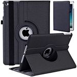 Vultic Fabric Rotating Case for iPad Mini 4/5 (2015/2019), 360 Degree Stand [Auto Sleep/Wake][Pencil Holder] Folio Smart Cover (Black)