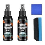 Car Windshield Spray Water Repellent Antifogging Agent, Glass Oil Film Removal Agent, Car Glass Anti-Fog Rainproof Agent (2pcs)