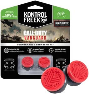 KontrolFreek Call of Duty: Vanguard Performance Thumbsticks for Xbox One and Xbox Series X | 2 High-Rise, Hybrid| Red/Black