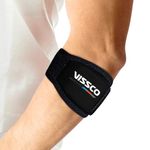 Vissco Tennis Elbow Support, Pain Relief Belt, lateral epicondylitis, Provides an ideal compression, Strain Muscles Of The Elbow, Tennis Elbow, Pain & Tenderness of Forearm -Universal(Grey)