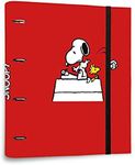 Grupo Erik Snoopy 4 Ring Binder | Premium A4 Folders Ring Binder | 10.6 x 12.6 inches - 27 x 32 cm | Ring Binder A4 | A4 Ringbinder | 4 Ring Binder A4 | Cute Stationery | Snoopy Gifts