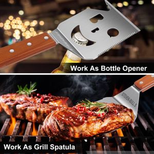7-in-1 Stainless Steel BBQ Tool – Multi-Function Grill Utensil