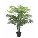 Requena Artificial Tree with Lifelike Leaves, Black Plastic Pot, 120cm, OAK1583