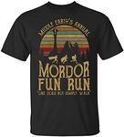 Lontse Middle Earth's Annual Mordor Fun Run one Does not Simply Walk T-Shirt for Men, Black, Large