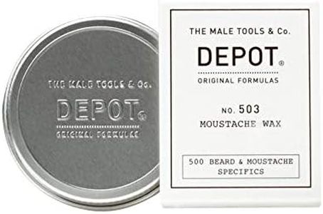 DEPOT No. 503 Moustache Wax 30ml – Flexible Hold & Styling with Jojoba Oil & Beeswax for Grooming, Shaping, Defining & Soft, Manageable Facial Hair