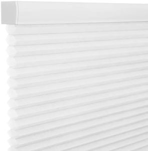 Changshade Cellular Shades Cordless Blackout Cellular Shades Cellular Blinds for Windows No Tools Honeycomb Blinds Push Up Blinds for Windows Cordless,20" W x 50" H,White