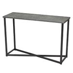 Household Essentials 8091-1 Slate Faux Concrete Sofa/Console Table for Entryway