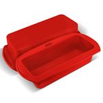 Silicone Moulds for Bread and Cake tin, Silicone Non Stick Baking Tins, Pan for Cakes, Breads, Meatloaf, Quiche -22cm x 9cm x 6cm (2 Pack)