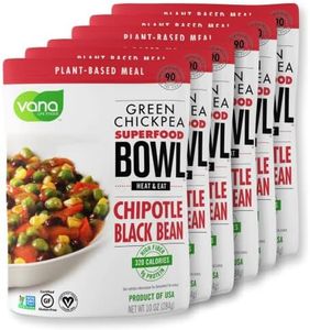 Vana Life's Foods Plant based Ready Meal - Green Chickpea Superfood Bowl Heat and Eat Microwaved Cooked Bowl | Product of the USA (Chipotle & Black Bean, 6-Pack)