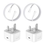 AAZV iPhone 15 Fast Charger Plug And Cable [MFi Certified],PD 20W USB C Charger With 6 FT USB C Cable 2 Pack, Compatible iPhone 15/15 Plus/15 Pro/15 Pro Max, iPad Pro/Air/Mini (2M-2PACK)