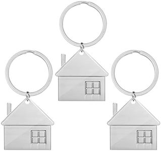 3 Piezas Llavero en Forma de Casa, Llavero de Metal con Casa, Llavero Casa de Plata, Llavero Colgante Casa Pequeña, Regalos de Encanto para Amantes, Dueño de Casa