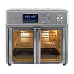 Kalorik 26 QT Digital Maxx. Air. Fryer Oven with 7 Accessories, Roaster, Broiler, Rotisserie, Dehydrator, Oven, Toaster, Pizza Oven and Slow Cooker. Includes Cookbook. Sears up to 500⁰F. Extra Large Capacity, All in One Appliance. Stainless Steel. AFO 47269 SS